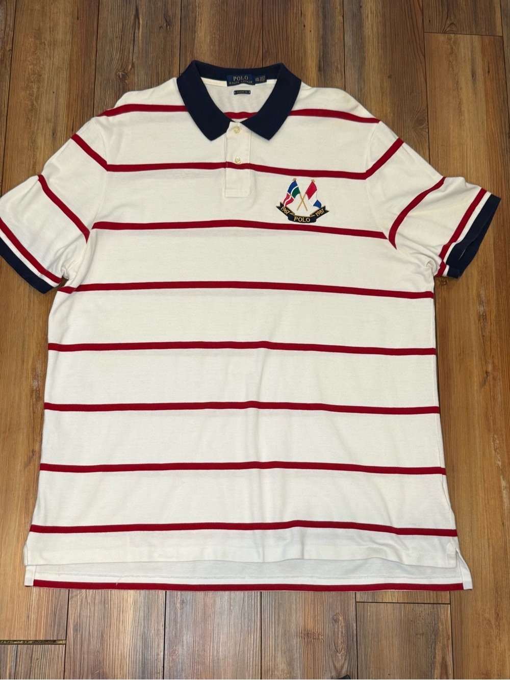 Polo Ralph Lauren Anniversary Striped Rare Classic Fit Size XXL (flaws)